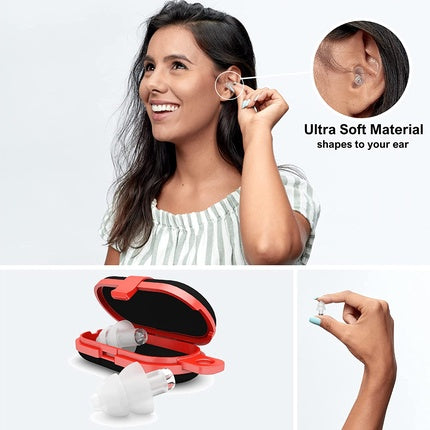 Alpine PartyPlug, dopuri de urechi cu filtru muzical, material silicon moale, culoare roz, ambalaj portabil