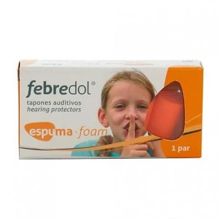 Febredol Foam Earplugs, 2 bucăți, portocalii