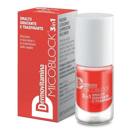 Smalt Unghii Dermovitamina Micoblock 3in1 Portocaliu Strălucitor 5ml