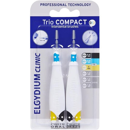 Set perii dentare Elgydium Clinic Trio Compact Iso 012, albastru, alb, negru