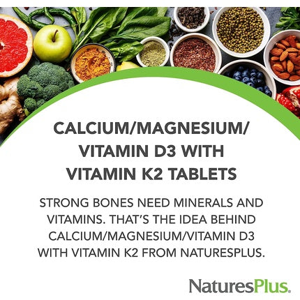 Supliment Vitamine, NaturesPlus, CAL/MAG/VIT D3, 90 Tablete