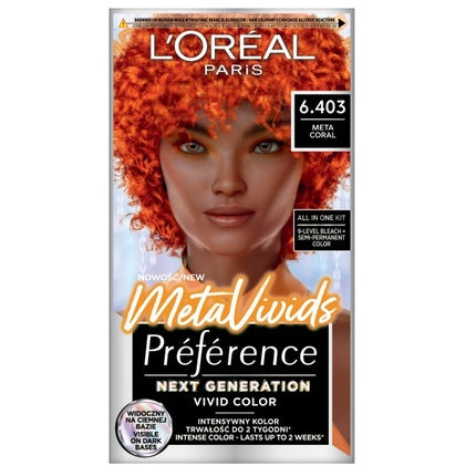 Vopsea pentru păr L'Oreal Paris Preference Metavivids 6403 Meta Coral