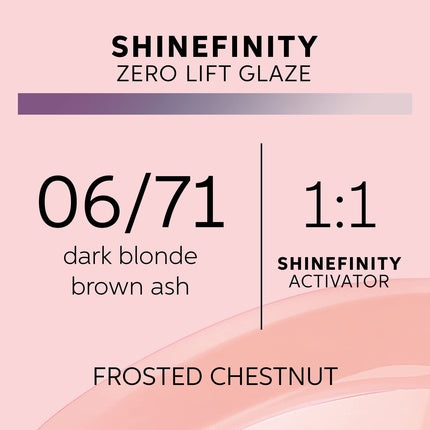 Vopsea de păr, Wella, Shinefinity Frosted Chestnut, 60ml