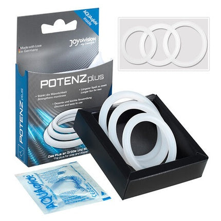Inel falic, Goldsexyshop, silicon, set 3 piese