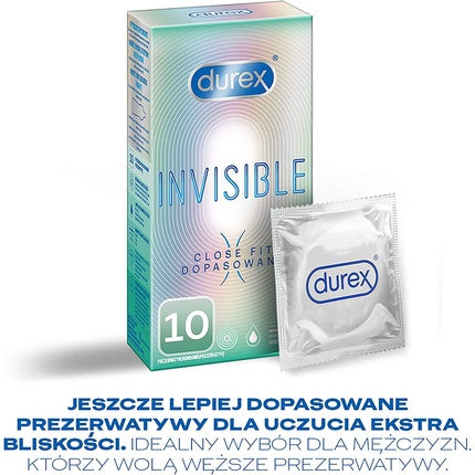 Prezervative Durex Invisible, extra subțiri, 12 bucăți