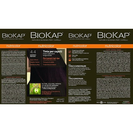 Vopsea păr, Bios Line, Biokap Nutricolor 4.4, castaniu