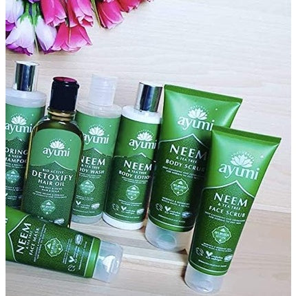 Exfoliant corp, Ayumi, cu Neem si Arbore de ceai, 200ml