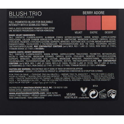 Set fard de obraz, Anastasia Beverly Hills, Blush Trios Berry Adore, 3g