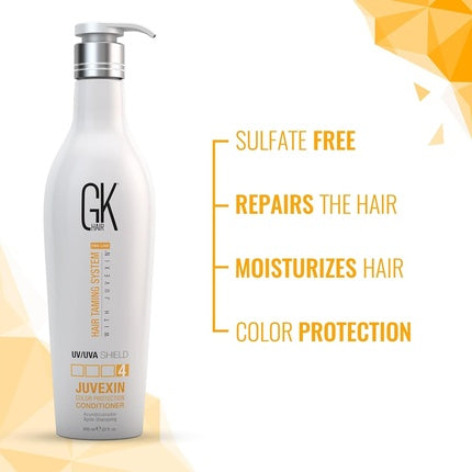 Condiționator GK HAIR Global Keratin Colored Shield, 650ml - Protecție termică, fără parabeni și sulfati