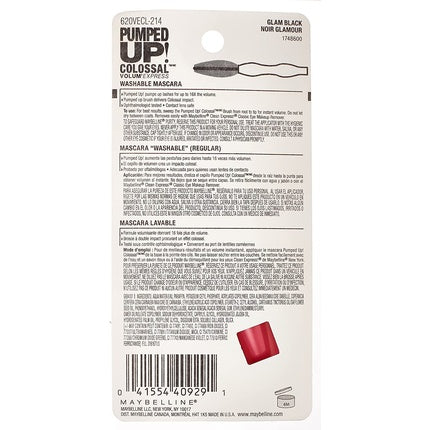 Mascara Maybelline Volum' Express Pumped Up Colossal Glam Black 9.7 ml