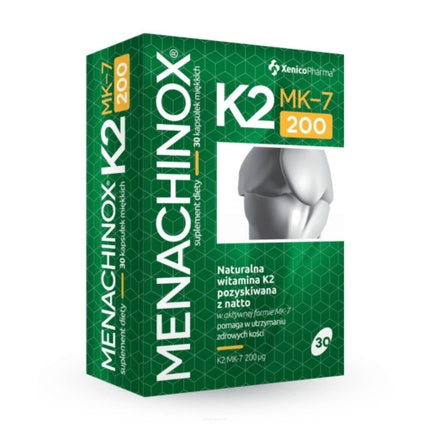 Menachinox K2-MK7 200mcg, XeniCare Pharma, 30 capsule, vitamina K2 din natto