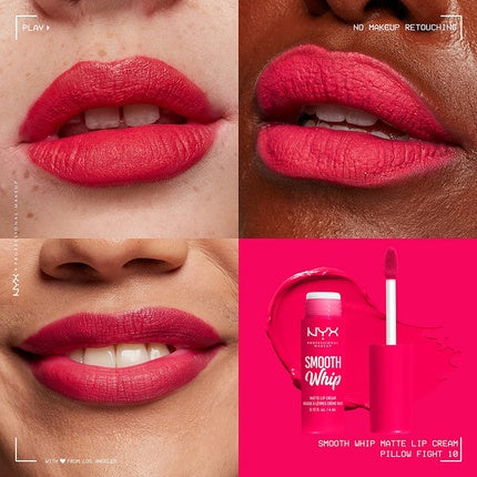 Ruj lichid, NYX, Smooth Whipe Mate, fuchsia fierbinte, 4ml