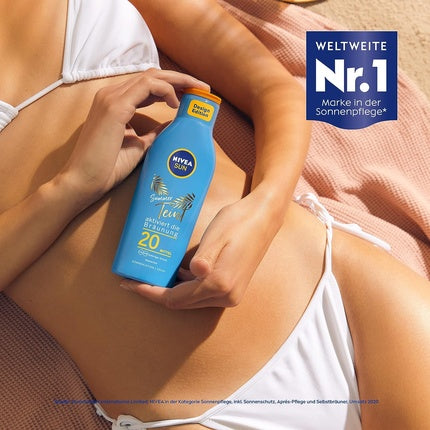 Lotiune Soare, Nivea Sun, SPF 20, albastru