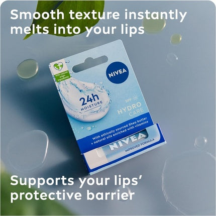 Balsam de buze NIVEA Hydro Care cu SPF 15, 4.8g
