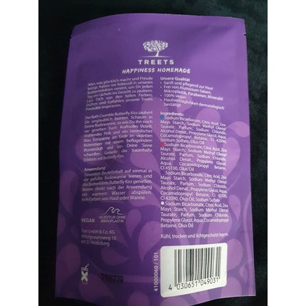 Sare de baie Treets Bath Crumble Butterfly Kiss, mov, 500g