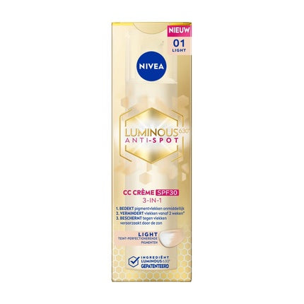 Crema CC Nivea Luminous630, Anti-Spot, SPF30, Light, 50ml