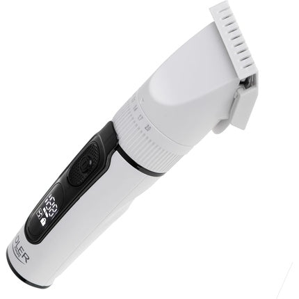 Trimmer păr, Adler Europe, alb, USB, afișaj LED