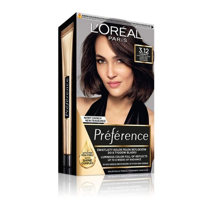 Vopsea de par, L'Oréal Paris, Preference 3.12 Toronto, Castaniu intens rece