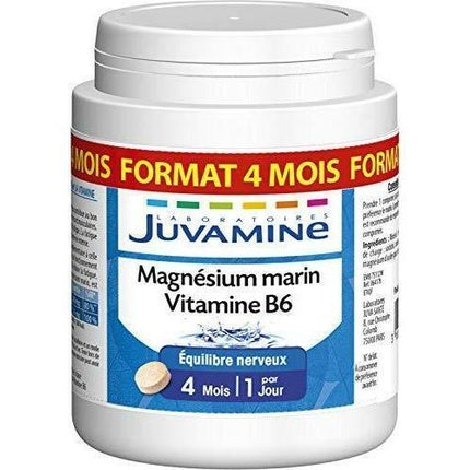 Supliment alimentar Juvamine cu magneziu marin și vitamina B6, 4 luni, 155 g