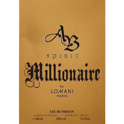 Lomani Ab Spirit Millionaire for Men, Eau de Parfum, 3.3oz, Coriander Floral Orange