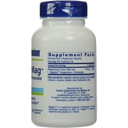 Supliment alimentar Life Extension Neuro-Mag Magneziu L-Treonat 90 capsule vegetariene