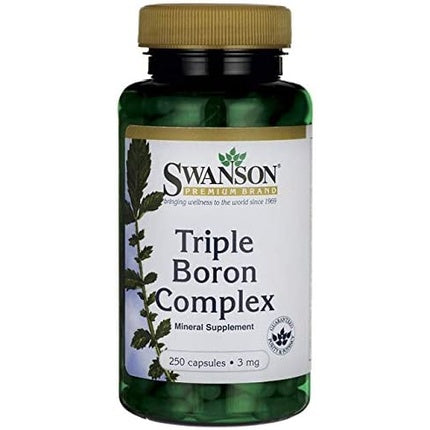 Swanson Triple Boron Complex, Supliment alimentar, 250 Capsule - Pachet de 3