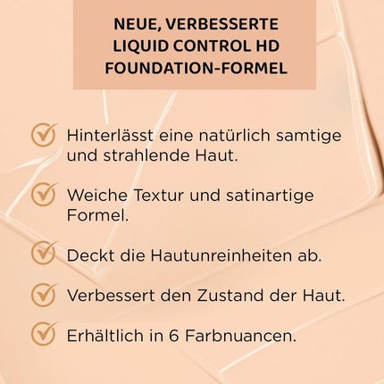 Fond de ten lichid Eveline Cosmetics Liquid Control HD, Culoare: Light Beige