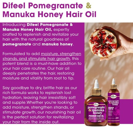 Ulei păr, Difeel, Pomegranate & Manuka Honey, maro