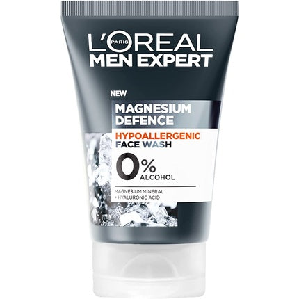 Gel de curățare facială, L'Oréal, Men Expert Magnesium Defence, 100ml