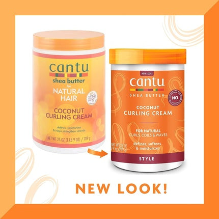 Cremă de stilizare păr, Cantu, Coconut, 709g