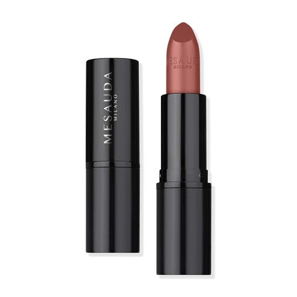 Ruj Mesauda Milano Creamy Lipstick 3.5g, culoare nude maro, ambalaj negru mat