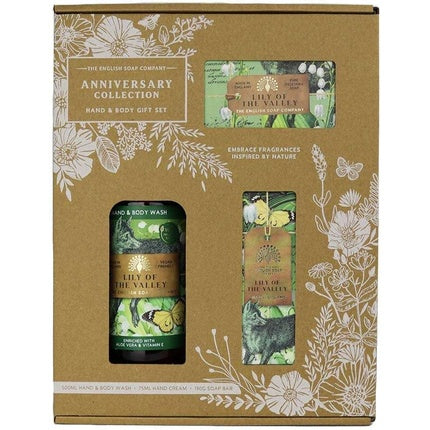 Set cadou spălător pentru corp și mâini, The English Soap Company, Anniversary Edition Lily of the Valley