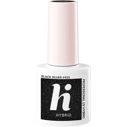 Lac de unghii gel Hi Hybrid, Black Silver 425, 5ml