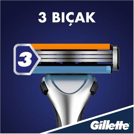 Gillette Sensor 3 Red Edition Razor, Rasor Gillette cu mâner roșu și argintiu, set 1 rasor + 6 lame de rezervă