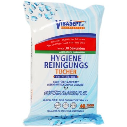 Șervețele de igienă Vibasept, desinfectante, antibacteriene, 40 buc
