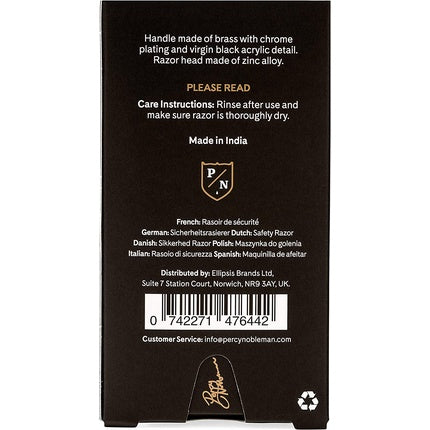 Aparat de ras, Percy Nobleman, Safety Razor, negru