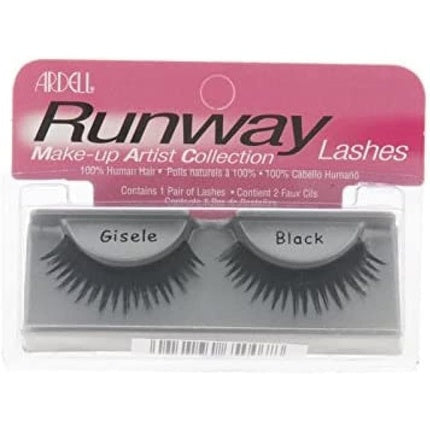 Rimă false Ardell Runway Gisele, negru, 1 pereche, material păr uman