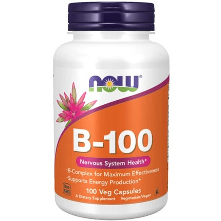 Supliment alimentar NOW Foods Vitamin B-100, 100 capsule vegetale