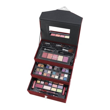 Set machiaj, Zmile Cosmetics, trusă beauty, vișiniu închis