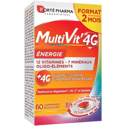 Forte Pharma Multivit' 4G Energie, supliment alimentar pentru fitness și tonus, cutie