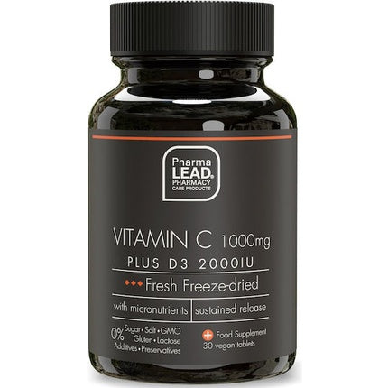 Supliment alimentar Pharmalead Black Range Vitamin C 1000mg Plus D3, 30 capsule