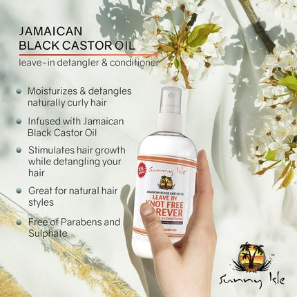 Sunny Isle White Jamaican Black Castor Oil Knot Free Forever Leave In Conditioner, 236ml