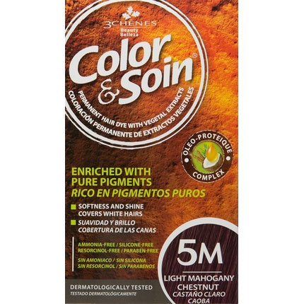 Colorant păr Les 3 Chênes, Color & Soin Permanent, Mahogany Chestnut, 50 ml