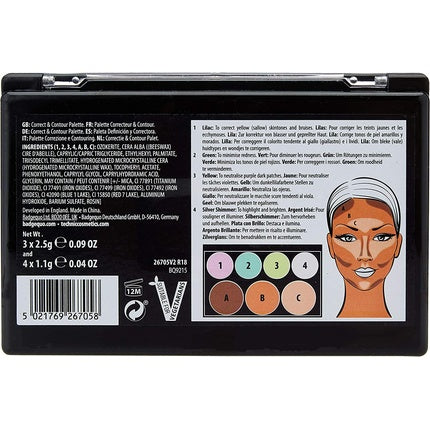 Paletă Față, Technic, Correct and Contour, culori diverse