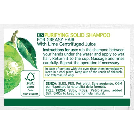 Șampon Solid Keramine H Bio pentru Păr Gras cu Centrifugat de Lămâie (55 g)