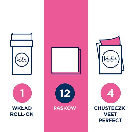 Kit epilare, Veet, EasyWax, alb-bej