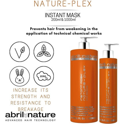 Masca de păr reparatoare, Abril et Nature, Instant Mask Nature-Plex, 1000 ml, cu pompă
