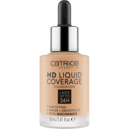 Fundament lichid Catrice HD Liquid Coverage, 042 Sandy Rose, 30ml