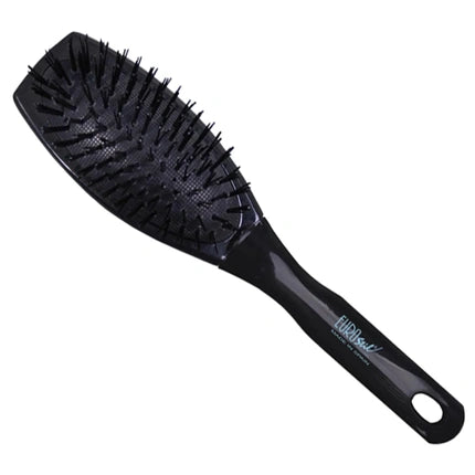 Eurostil Perie păr cu ventuză Nylon, Negru