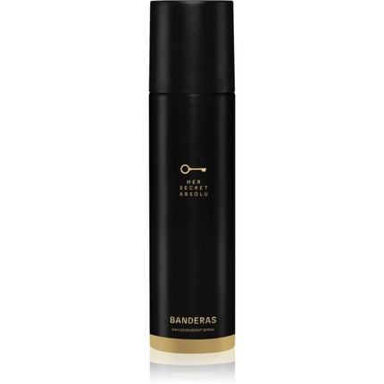 Banderas Her Secret Absolu Deodorant, Antonio Banderas, Spray, 150 ml, Negru cu auriu